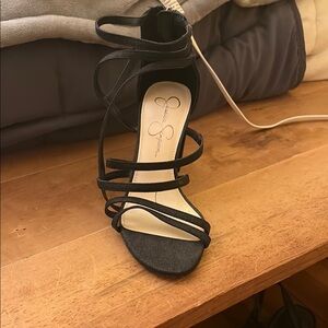 Jessica Simpson Black Strappy Heels